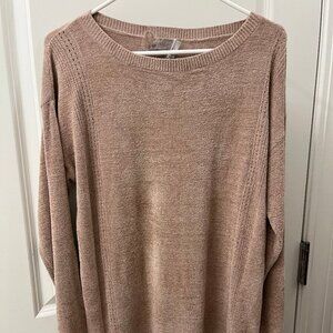 Barefoot Dreams CozyChic Ultra Lite Dockside Feather Pullover SZ M NWT